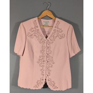 Vintage Che Studio by Kathy Che pink blazer size 14